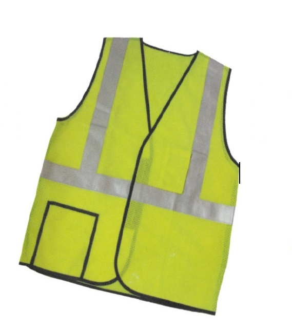 Traffic safety vest with PVC reflectors or cotton reflective tape